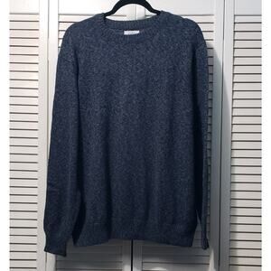 Croft & Barrow Knit Sweater Men's XL Heather‎ Blue Crewneck Ribbed Cuffs And Hem